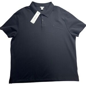 Calvin Klein Mens Black Stretch Polo Shirt XXL NEW